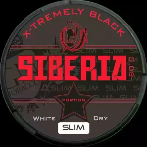 Siberia -80 Black White Dry Slim Snus in Dubai
